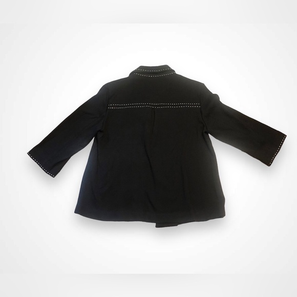 Y2K Contrast Stitch Blazer Jacket - Picture 3 of 6